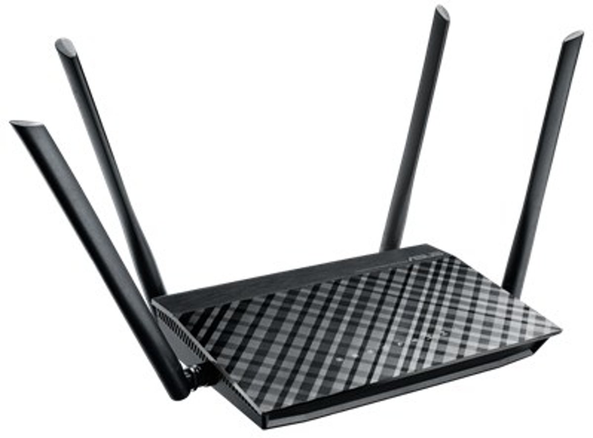 ASUS RT-AC1200 draadloze router Dual-band (2.4 GHz / 5 GHz) Fast Ethernet Zwart