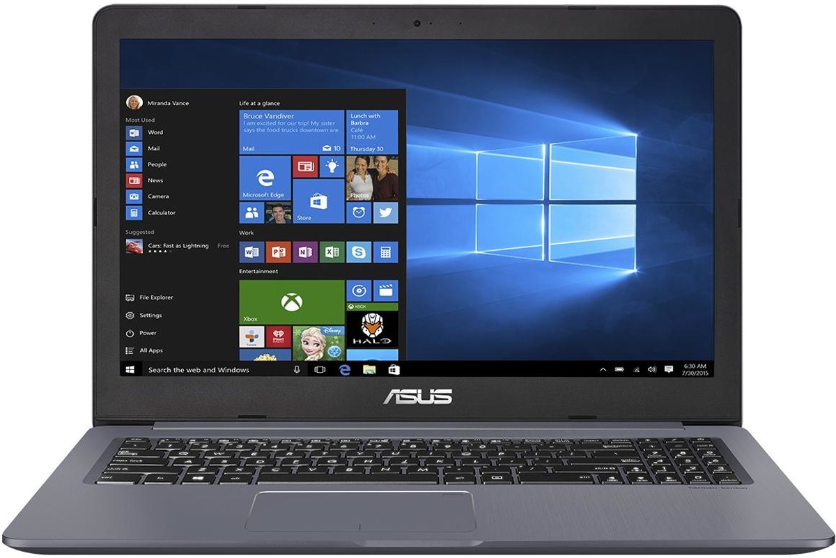 ASUS VivoBook Pro N580GD-E4045T 2.2GHz i7-8750H 15.6 1920 x 1080Pixels Grijs Notebook