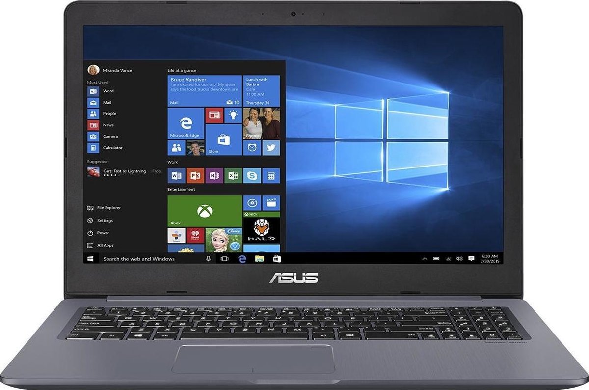 ASUS VivoBook Pro N580GD-E4729T Notebook Grijs 39,6 cm (15.6) 1920 x 1080 Pixels Intel® 8de generatie Core™ i7 16 GB DDR4-SDRAM 512 GB SSD NVIDIA® GeForce® GTX 1050 Wi-Fi 5 (802.11ac) Windows 10 Home