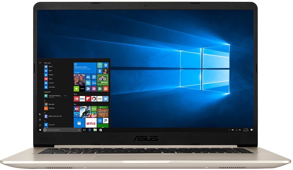 ASUS VivoBook S510UN-BQ114T 1.80GHz i7-8550U Intel® 8ste generatie Core™ i7 15.6 1920 x 1080Pixels Goud Notebook