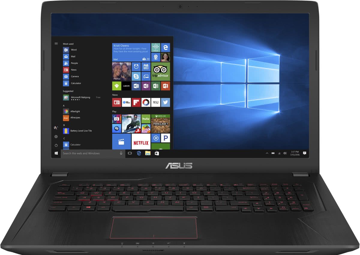 Asus FX753VD-GC340T - Gaming Laptop - 17.3 Inch