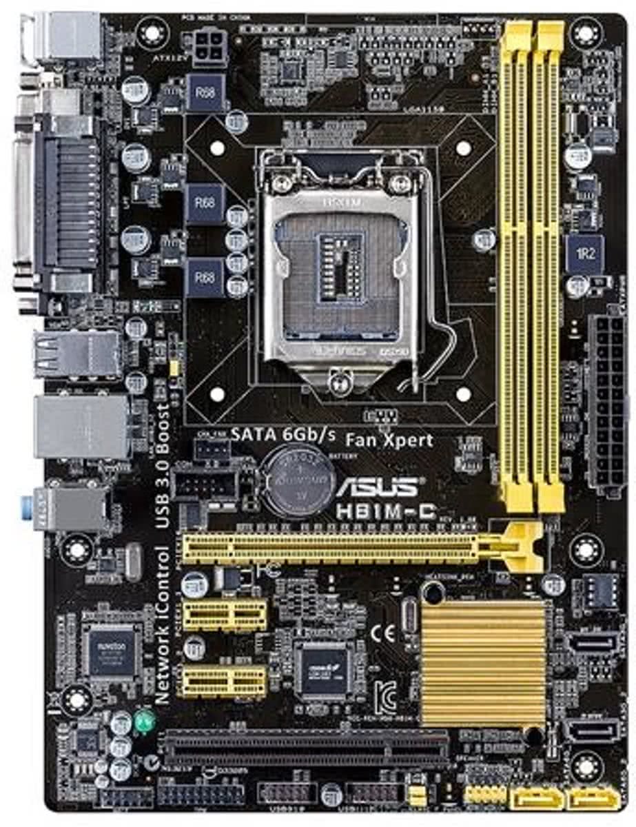 Asus Moederbord - 90MB0GT0-M0EAY0 MB ASUS INT S1150 H81M-C