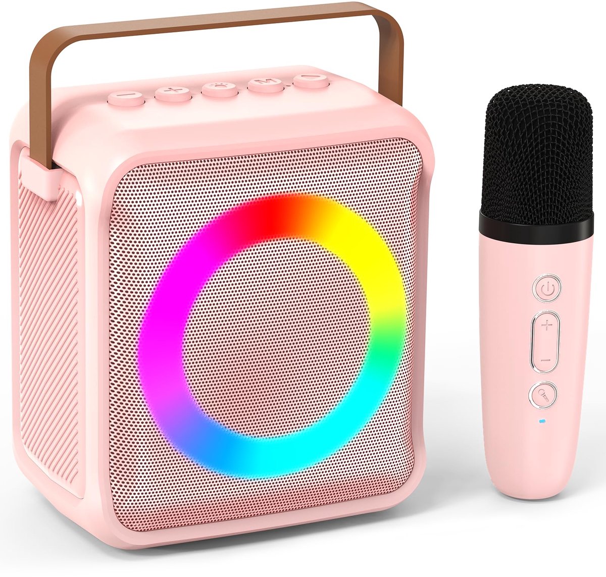 Speelgoed Karaoke Microfoonmachine Voor Meisjes, Verjaardagscadeaus Voor Meisjes Van 4-12 Jaar, Draagbare Luidspreker Met 2 Microfoons Voor Kinderen Van 3, 4, 5, 6, 7, 8, 9, 10+ Jaar (Roze Kleur)