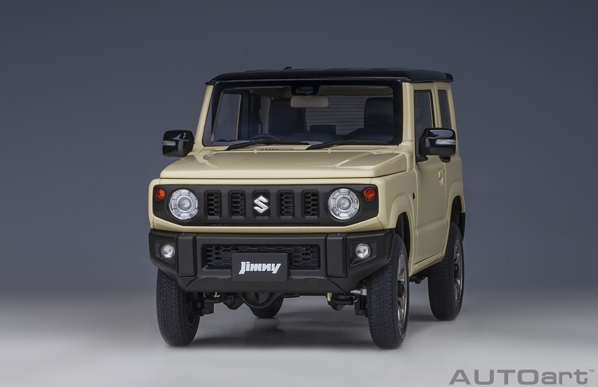 AUTOart 1/18 Suzuki Jimny (JB64), Chiffon Ivory metallic with black roof