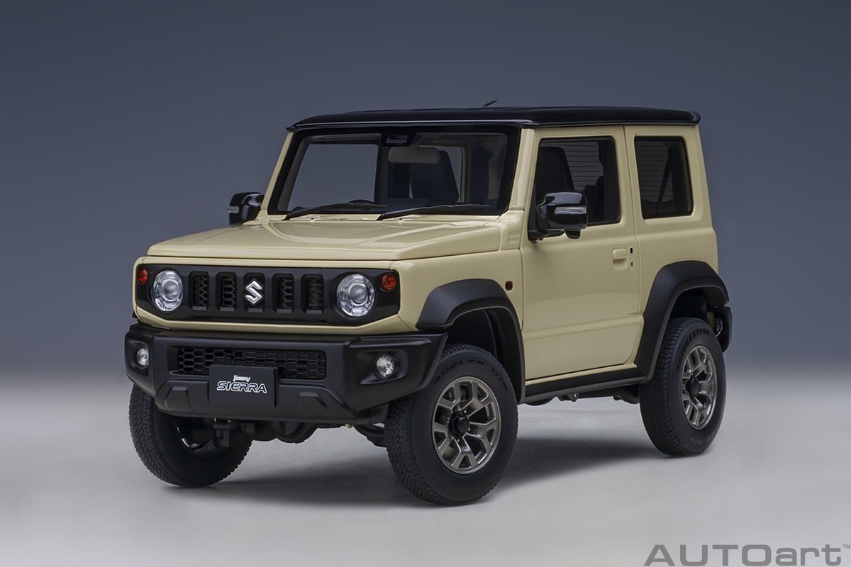 AUTOart 1/18 Suzuki Jimny Sierra (JB74), Chiffon Ivory metallic with Black roof