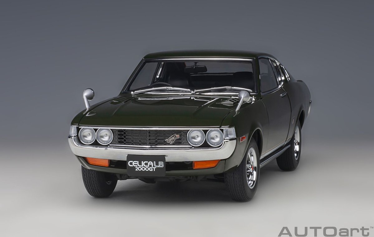 AUTOart 1/18 Toyota Celica Liftback 2000 GT (RA25) - 1973, Moss Green