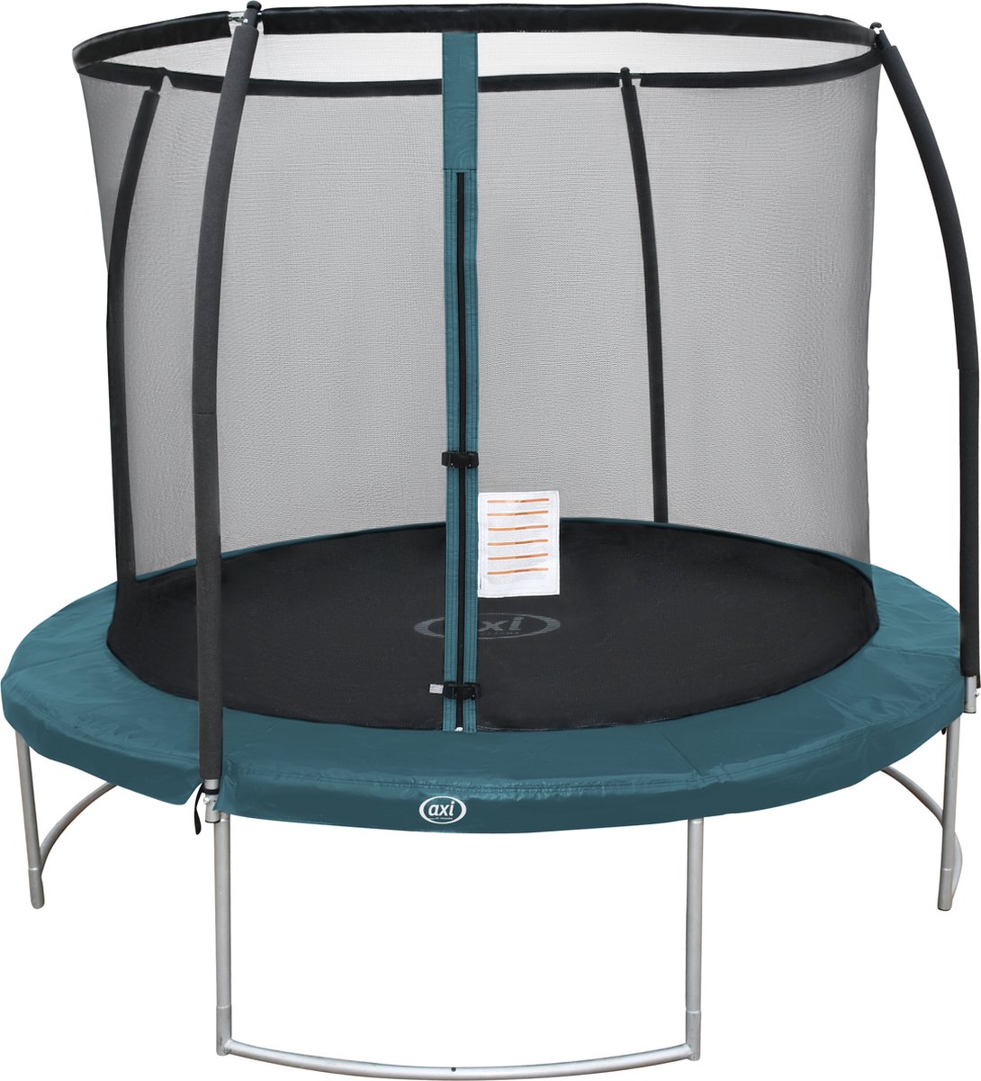   Boston Trampoline met veiligheidsnet Ø 244 cm Groen - Inground - Onground op palen - Rond 8ft