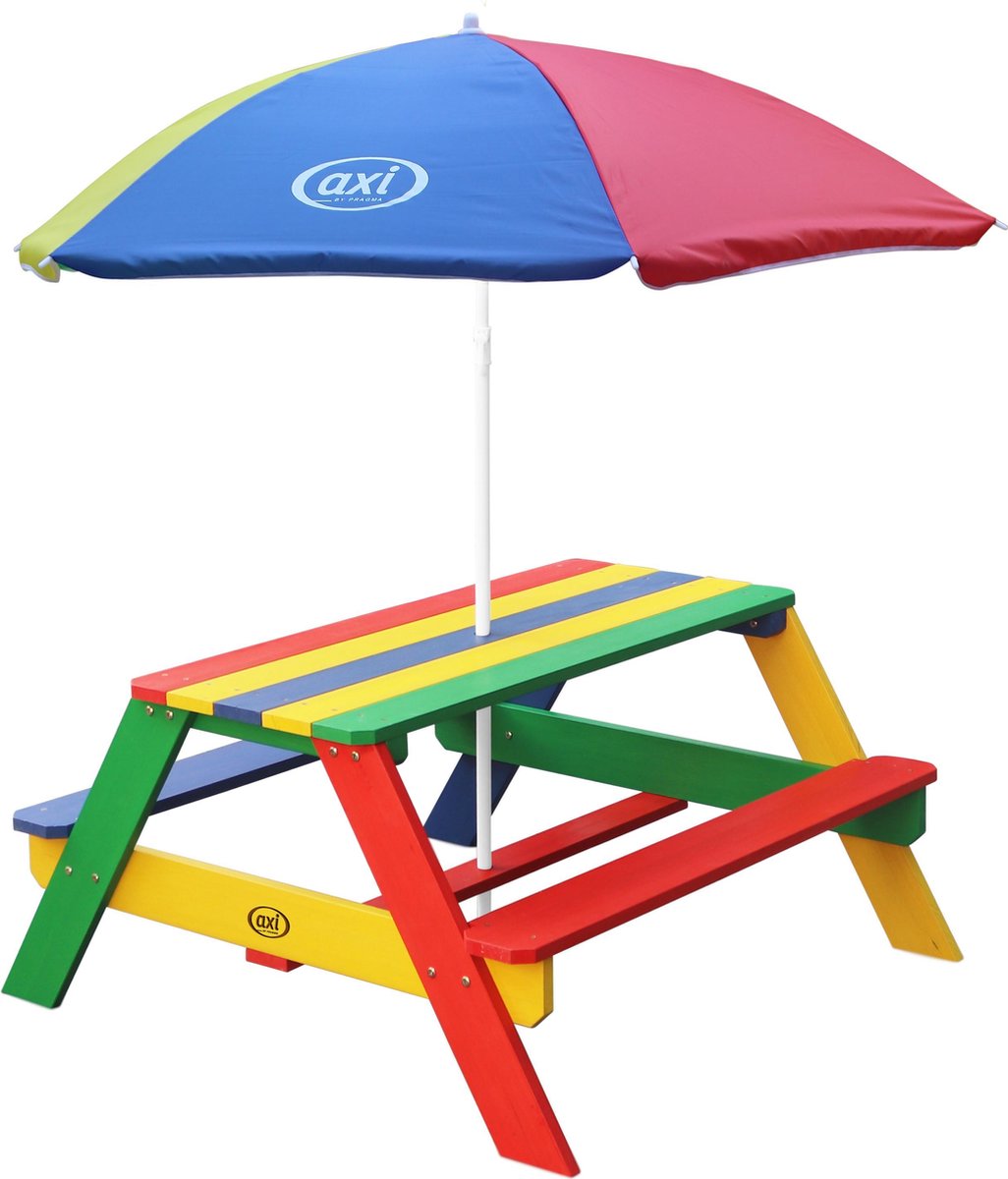   Nick Picknicktafel Regenboog - Parasol Regenboog