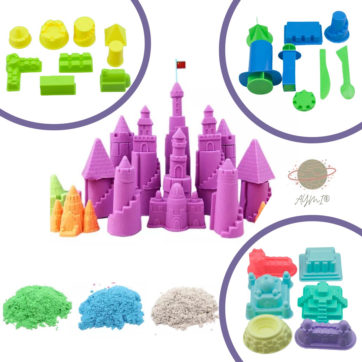 Groot set magische zand - 27 delig - magic sand - speelzand