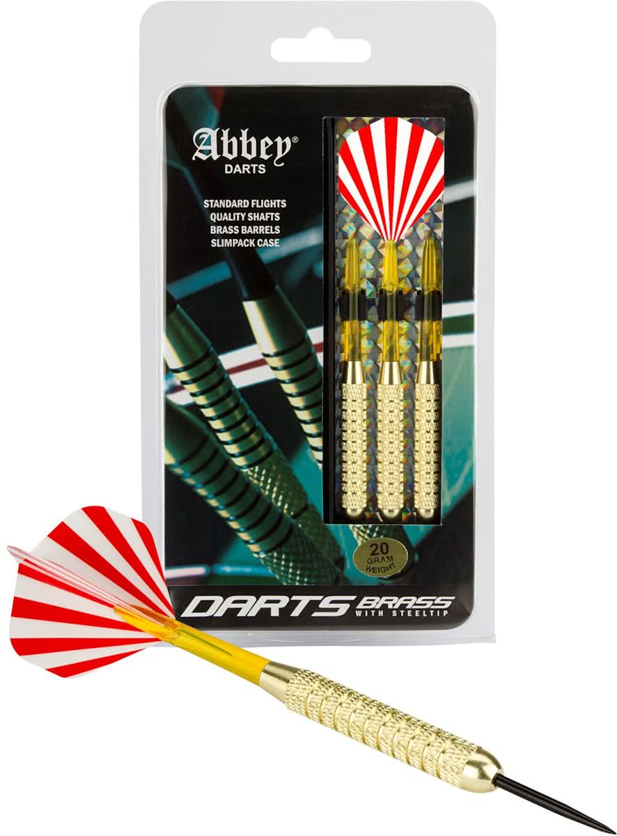 Abbey Darts Darts - Brass - Rood/Wit - 20