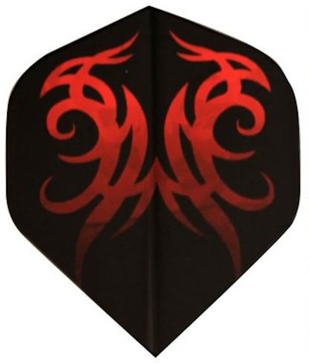 Abbey Darts Flights - Zwart/Rood