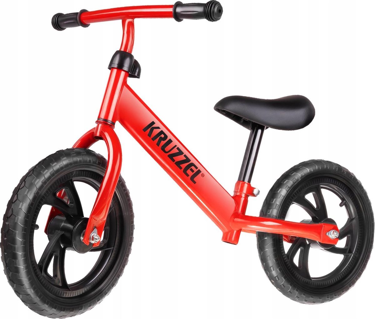 Kinderfiets - Loopfiets - Peuterfiets - Loopfiets voor kinderen-  Kinderzitje - Tweewieler loopfiets - Balans Fiets voor Kinderen - Loopfiets op Twee wielen - eerste loopfiets voor kinderen - Cadeau voor Kinderen - Stoere Fiets - Rood - Vanaf 3 Jaar