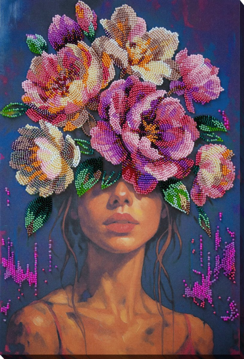 Borduurpakket - KRALEN BORDUURPAKKET - Blooming Thought - Bloeirijke Gedachten - Abris Art