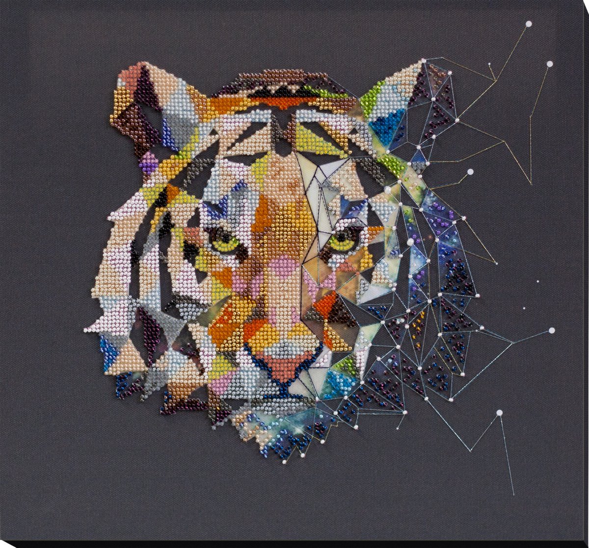 Borduurpakket met kralen/parels - ABRIS ART - Sterren tijger - Constellation Tiger