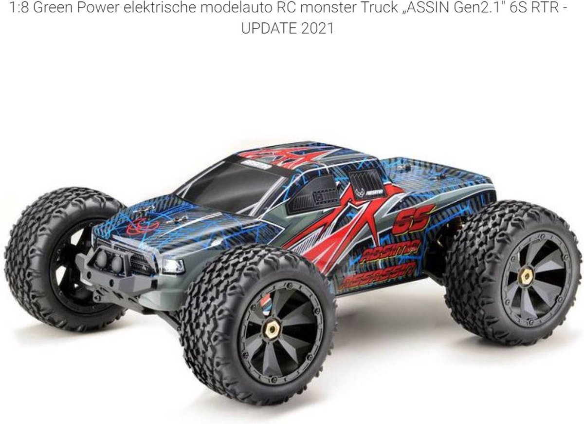 Absima ASSASSIN Gen2.1 6S 1:8 Brushless RC auto Elektro Monstertruck 4WD RTR 2,4 GHz