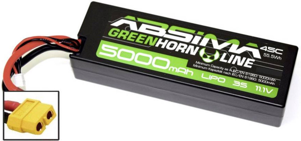 Absima LiPo accupack 11.1 V 5000 mAh Aantal cellen: 3 45 C Stick hardcase XT60