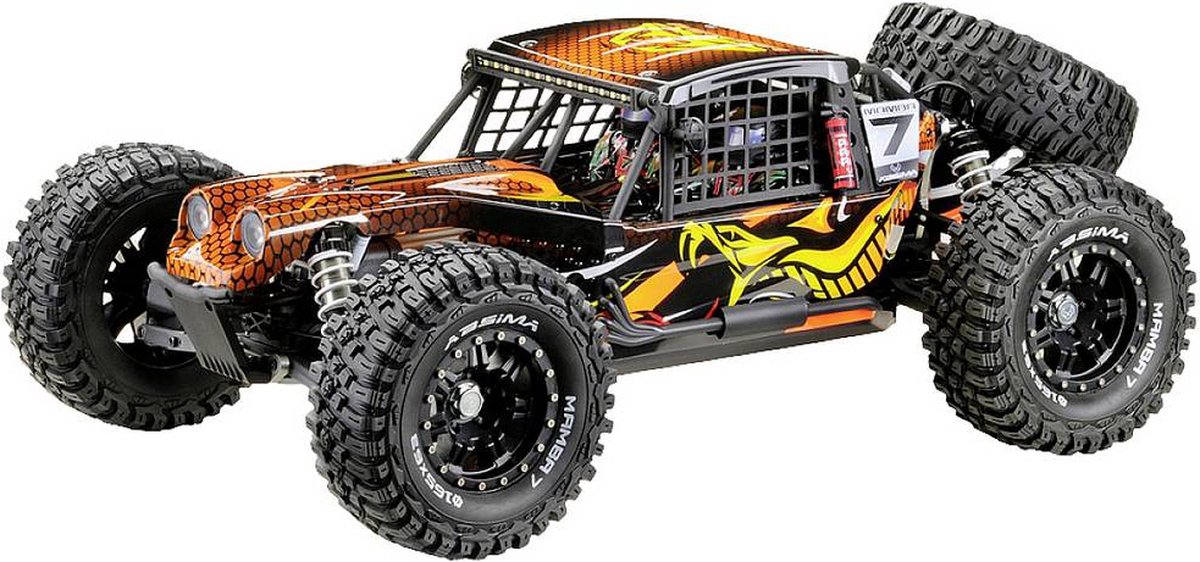 Absima Rock Racer MAMBA 7 Oranje Brushless 1:7 RC auto Elektro Buggy 4WD RTR 2,4 GHz