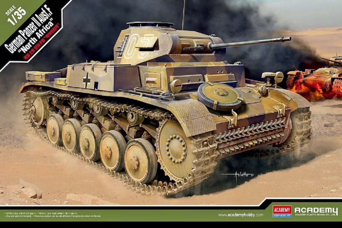 1:35 Academy 13535 German Panzer II Ausf. F - North Africa Plastic kit