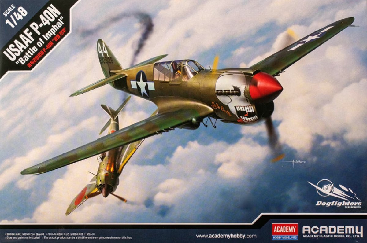 1:48 Academy 12341 USAAF P-40N Plane - Battle of Imphal Plastic kit