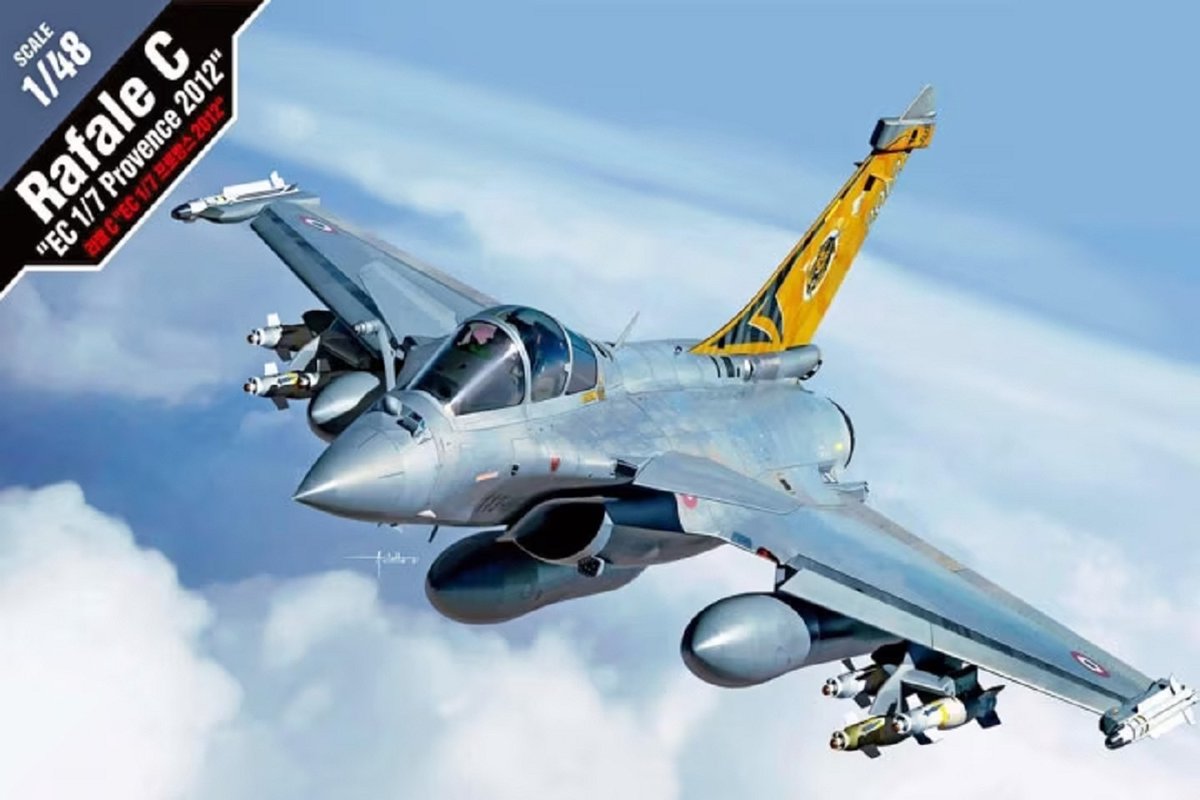 1:48 Academy 12346 Dassault Rafale C - EC 1/7 Provence 2012 Plastic kit