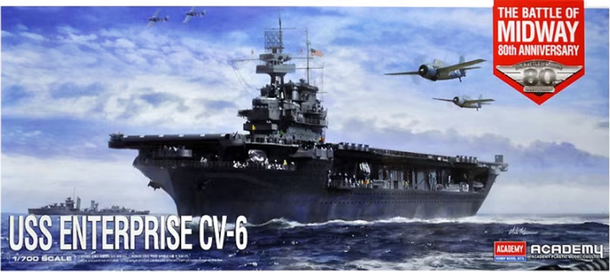 1:700 Academy 14409 USS Enterprise CV-6 - The Battle of Midway 80th Anniversary Plastic kit