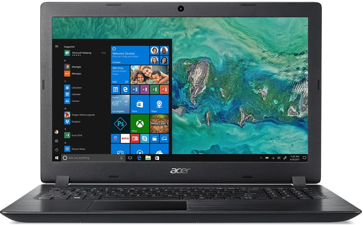 A315-51-31HQ -15.6i FHD ComfyView LED -Intel Core i3-7020U processor - 4GB DDR4 - 256GB SSD + 1TB - Intel HD Graphics 620 HDMI - Windows 10 Home - QWERTY