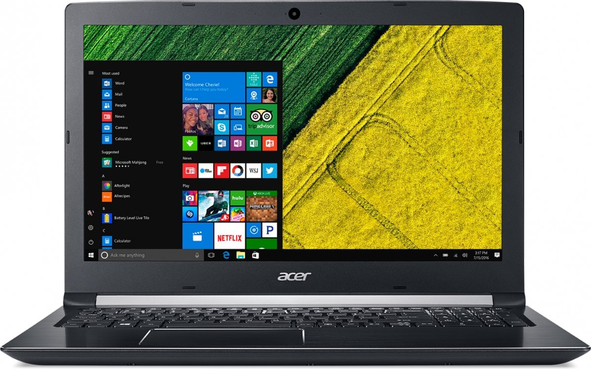 Acer Aspire A515-51G-75EV 2.7GHz i7-7500U 15.6 1920 x 1080Pixels Zwart, Grijs Notebook