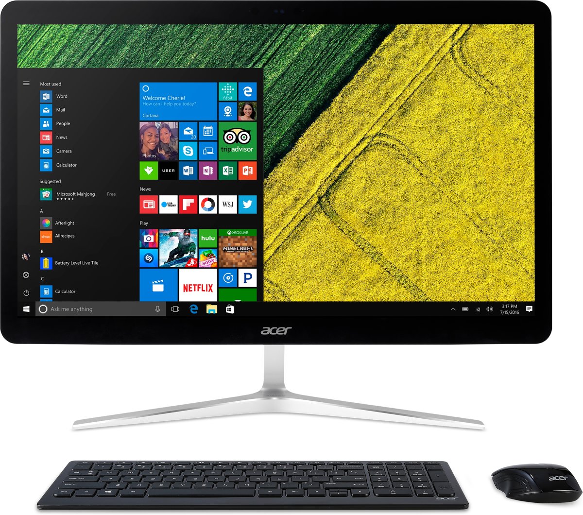 Acer Aspire U27-880 I9818 BE 2.50GHz i5-7200U Zevende generatie Intel® Core™ i5 27 1920 x 1080Pixels Touchscreen Zwart, Zilver Alles-in-één-pc