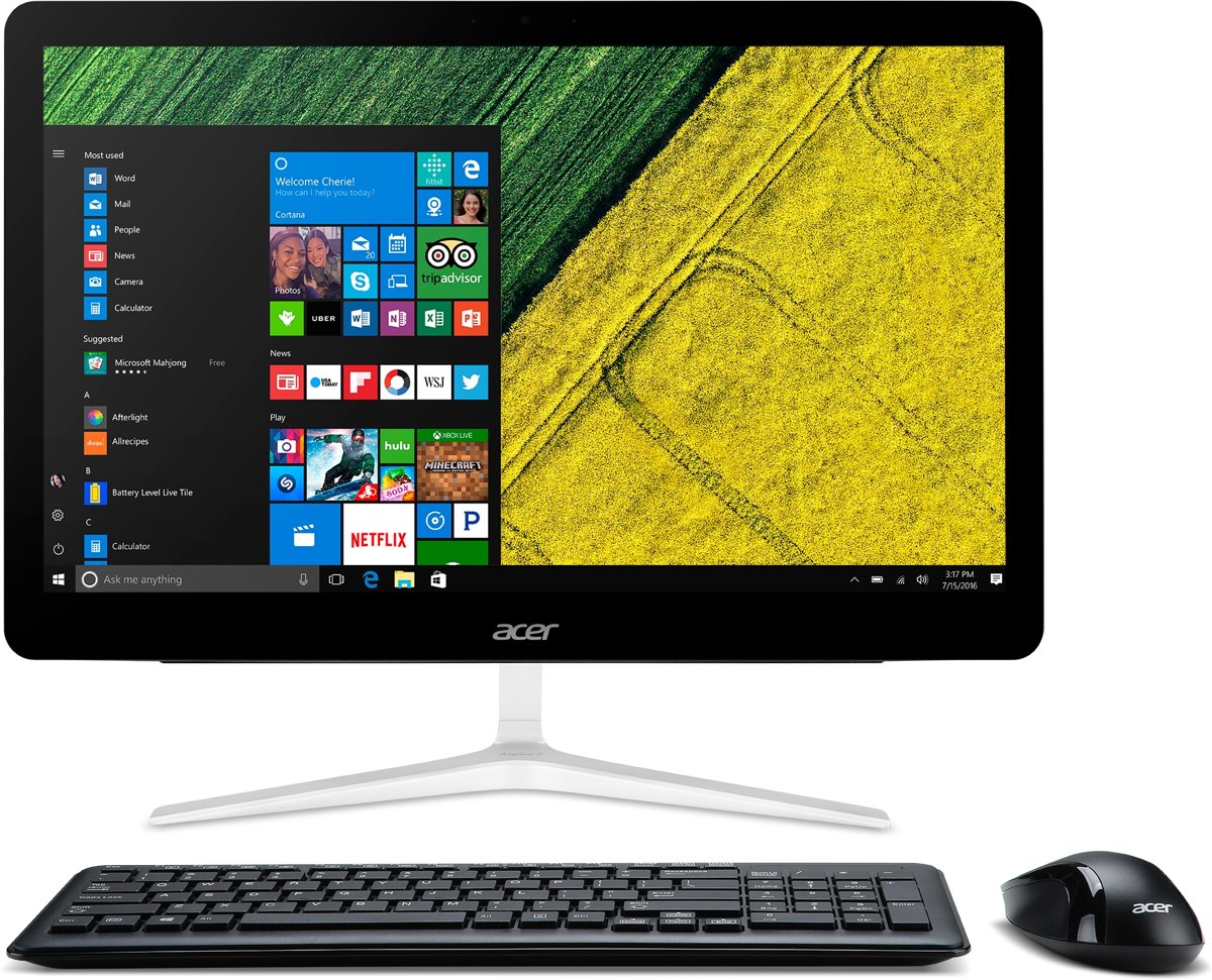 Acer Aspire Z24-880 I8818 BE 2.4GHz i5-7400T Zevende generatie Intel® Core™ i5 23.8 1920 x 1080Pixels Zwart, Zilver Alles-in-één-pc