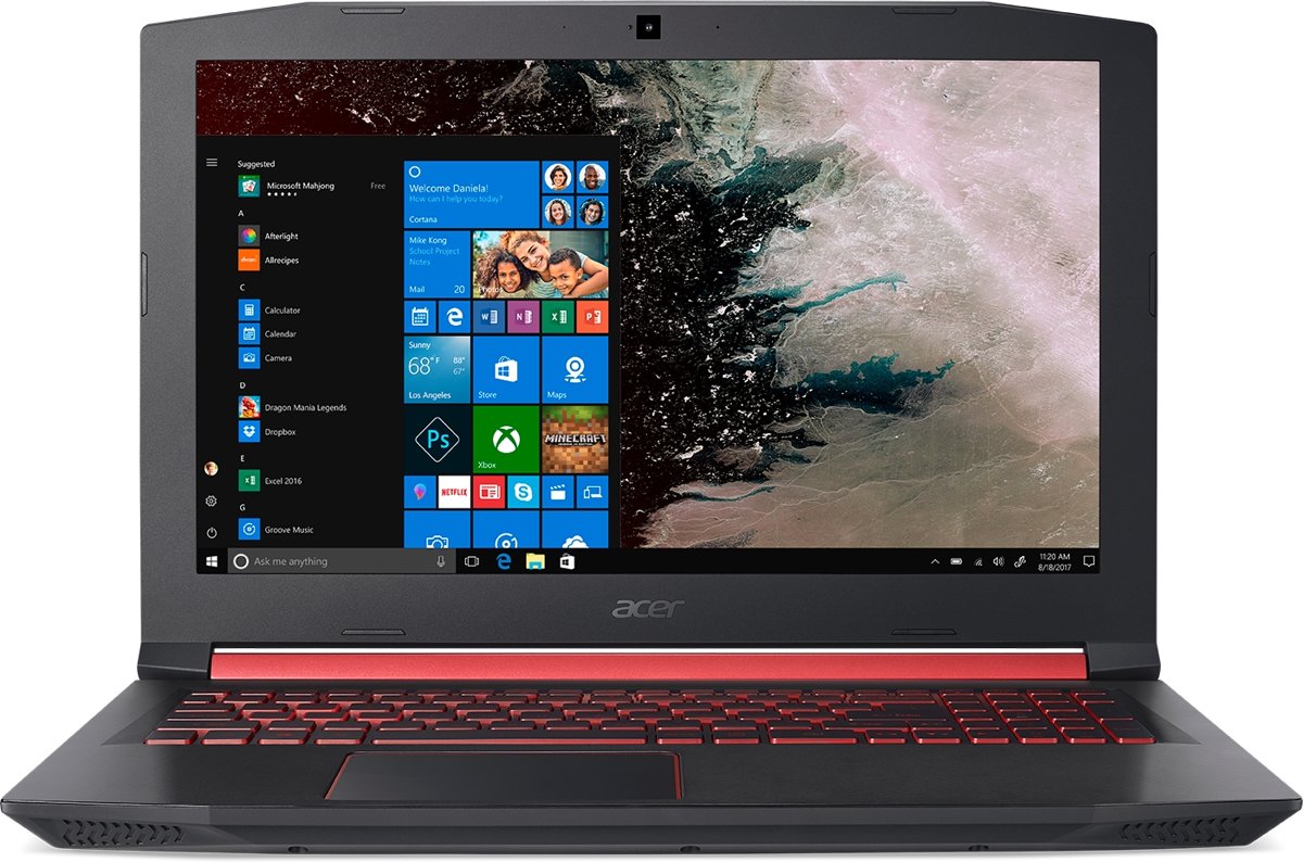 Acer Nitro 5 AN515-42-R5LB Zwart Notebook 39,6 cm (15.6) 1920 x 1080 Pixels AMD Ryzen 5 2500U 8 GB DDR4-SDRAM 512 GB SSD