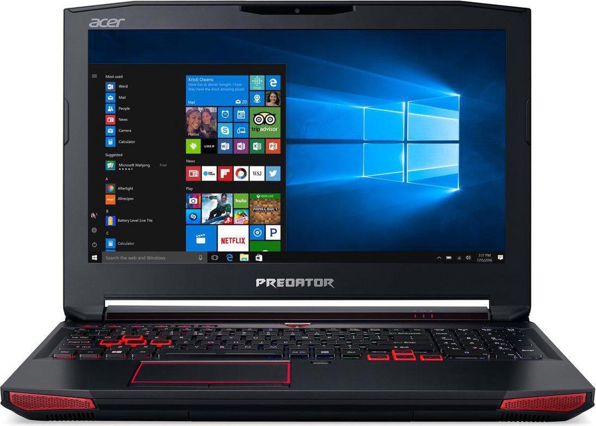 Predator G9-593-79HT - 15.6i FHD IPS LCD - Intel Core i7-7700HQ - 16GB - 2x128GB SSD (RAID 0) + 1TB HDD - GeForce GTX1070 - DVD-RW - Win10Home QWERTY + Numpad