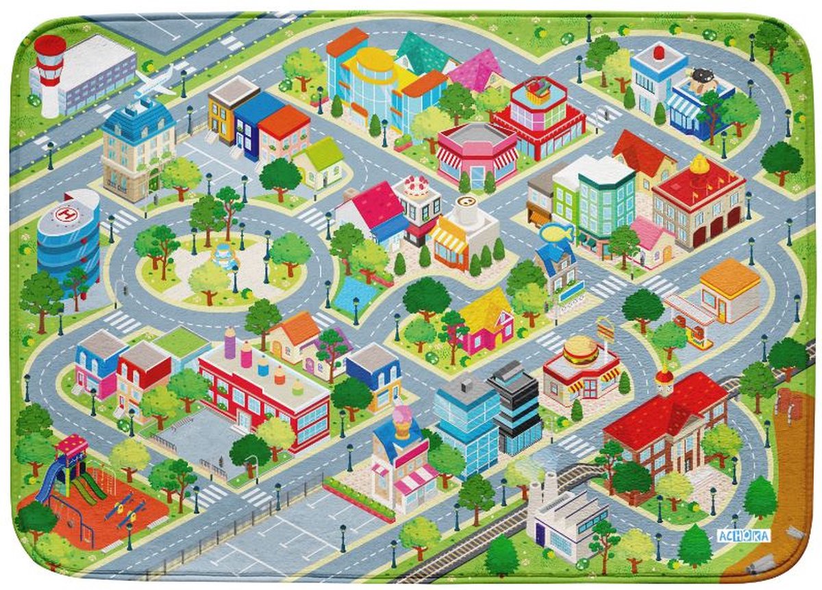 Achoka Verkeerskleed Dream City Junior 100 X 150 Cm Polyester