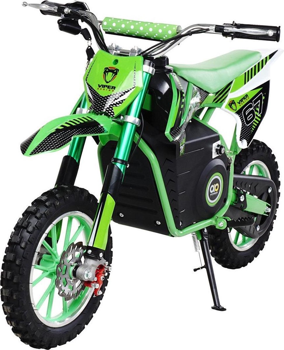 Mini Motorcross Viper 36V 1000W Groen - Elektrische Motorfiest voor Kinderen - Crossmotor, Motorbike, Kindermotor