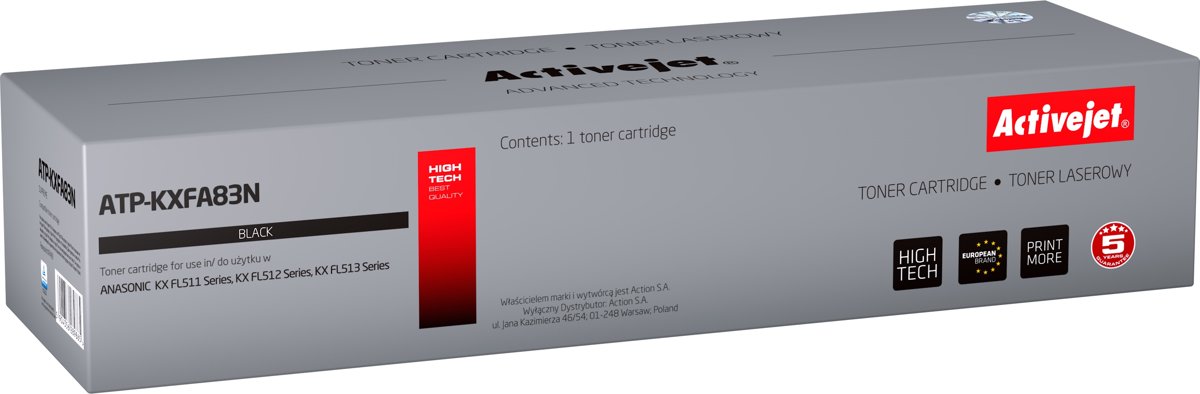 ActiveJet toner for Panasonic KXFA83new ATP-KXFA83N