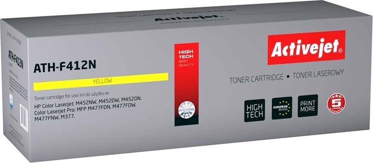 Activejet ATH-F412N tonercartridge Compatible Geel 1 stuk(s)