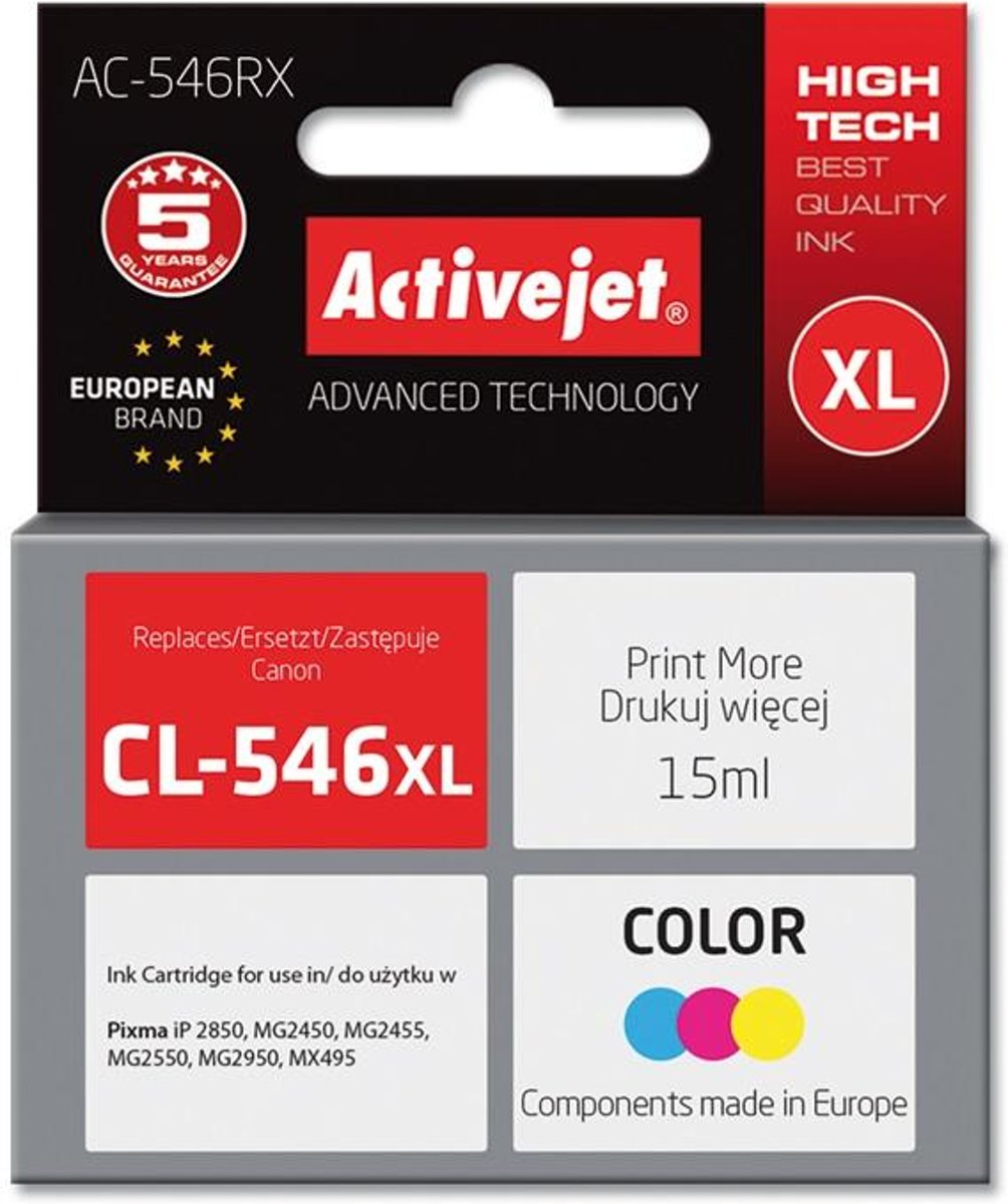 Activejet Inktcartridge / Alternatief voor canon cl-546 XL Color