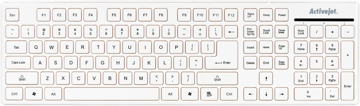 Activejet K-3016SW toetsenbord USB QWERTY US International Wit