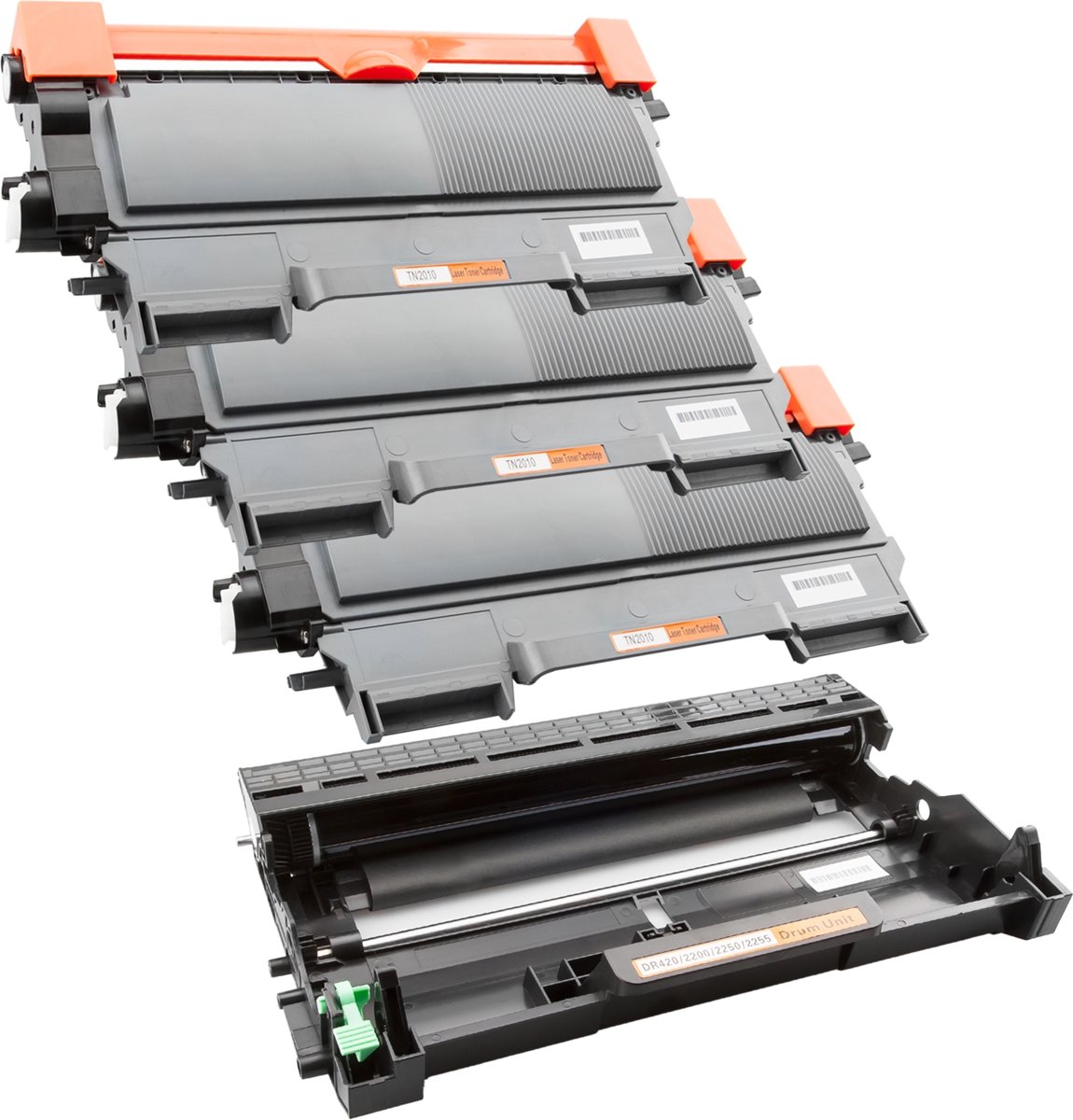 Activejet Spaarset Brother 3 x Toner TN-2010 + 1 Drum DR2200