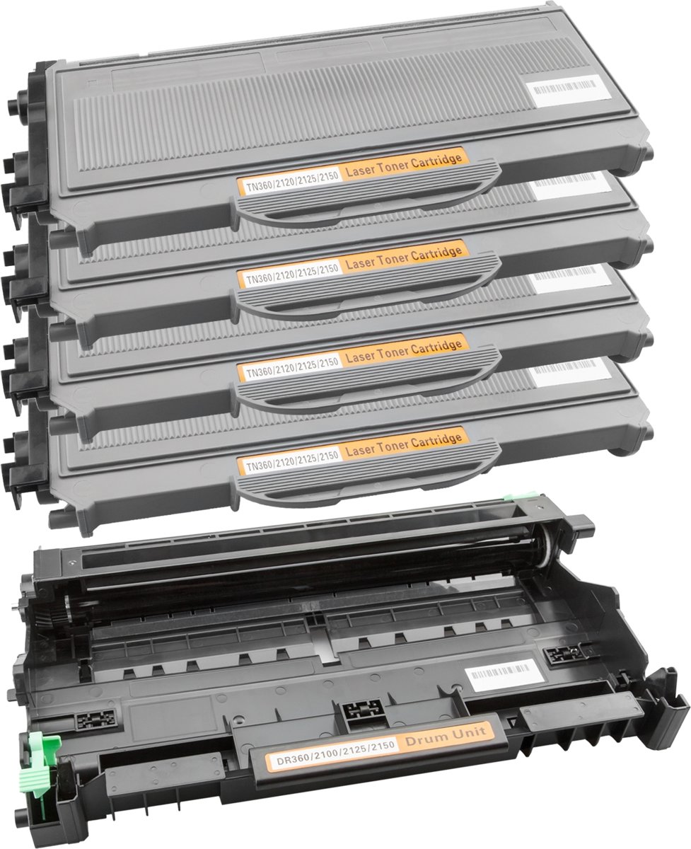 Activejet Spaarset Brother 4 x TN-2120 toner + 1 DR2100 drum