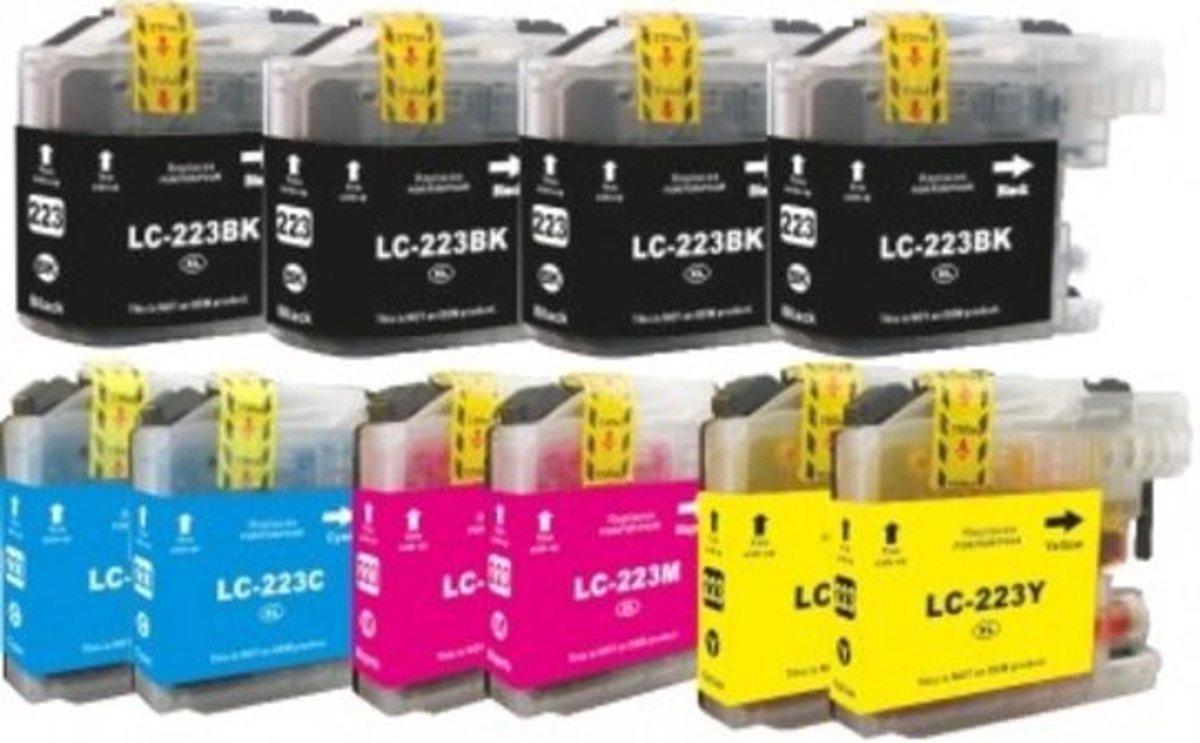 Activejet Spaarset LC-223 inktcartridge 4x zwart, 2x blauw, geel, rood