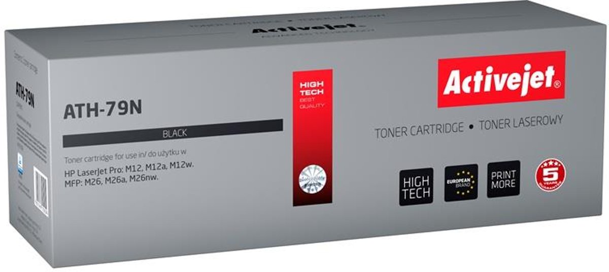 Activejet Tonercartridge / Alternatief voor HP CF279A Zwart