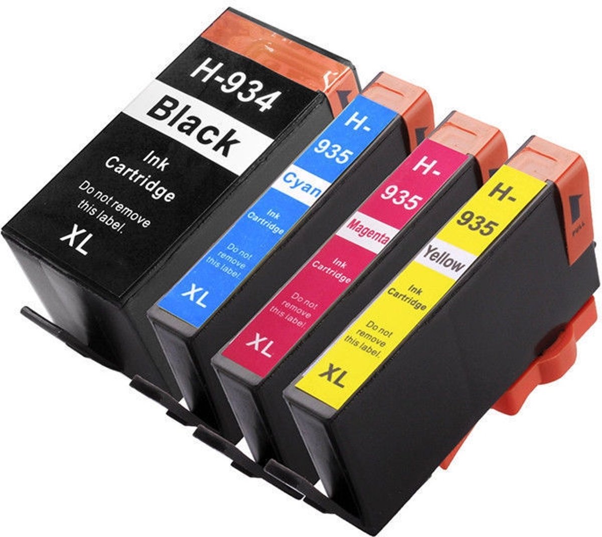 Merkloos - Inktcartridge / Alternatief voor HP nr934xl BK + nr935xl CMY