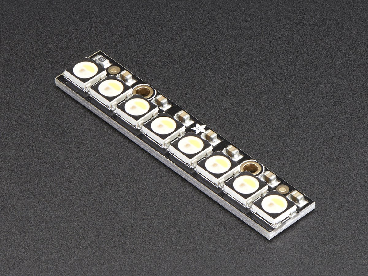 NeoPixel Stick - 8 x 5050 RGBW LEDs - Warm White - 3000K Adafruit 2867