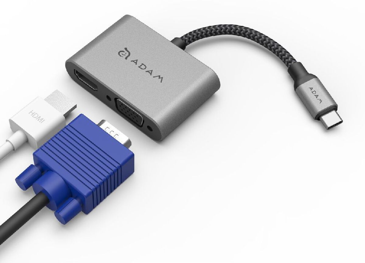 CASA Hub VH1 USB-C naar VGA / HDMI-adapter