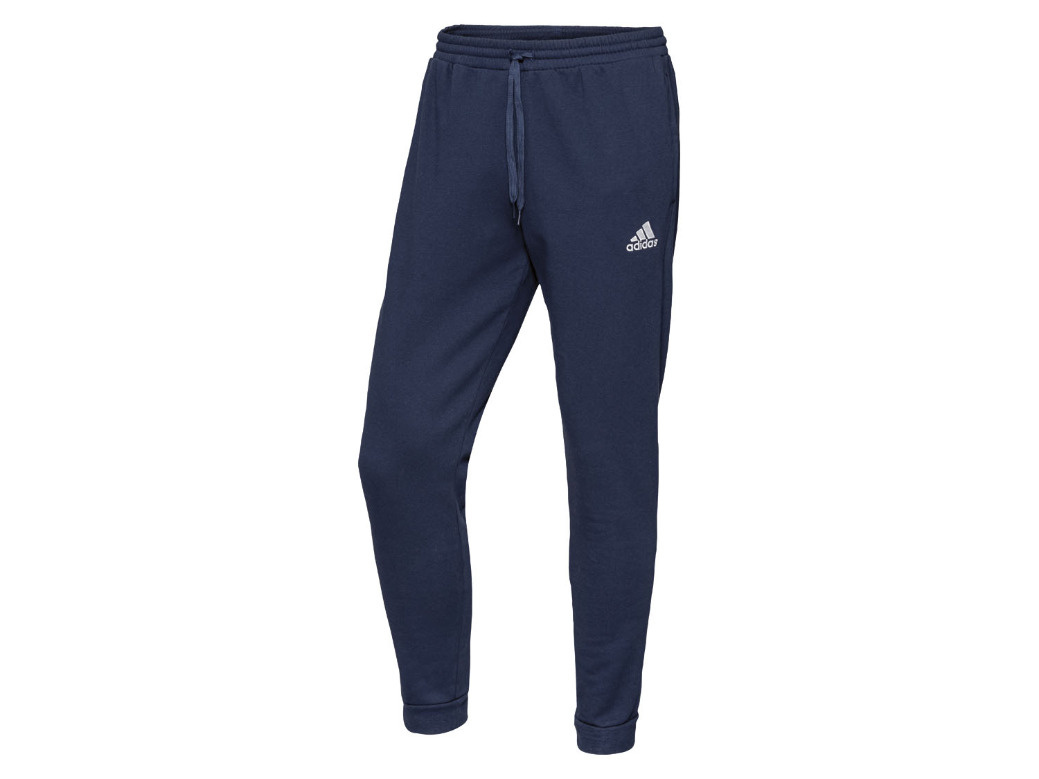 adidas Heren jogging broek met logo en ribboorden (XXL, Marineblauw)