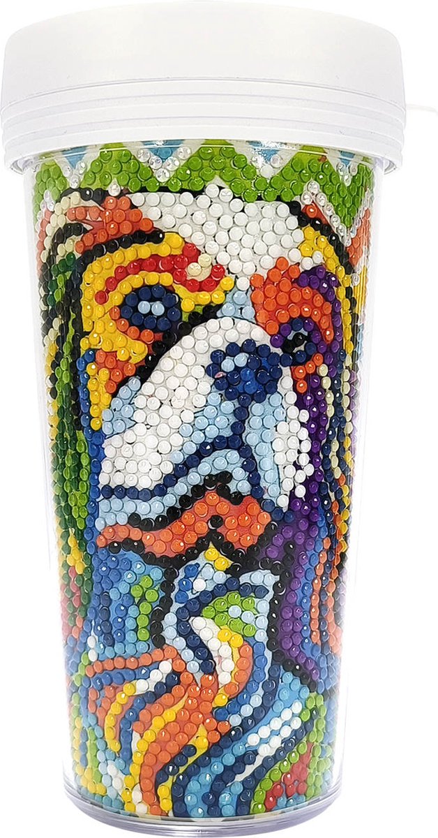 Adorzy Diamond Painting Drinkbeker – Diamond Painting Hond – Diamond Painting Pakket Volledig – Diamond Painting Volwassenen & Kinderen