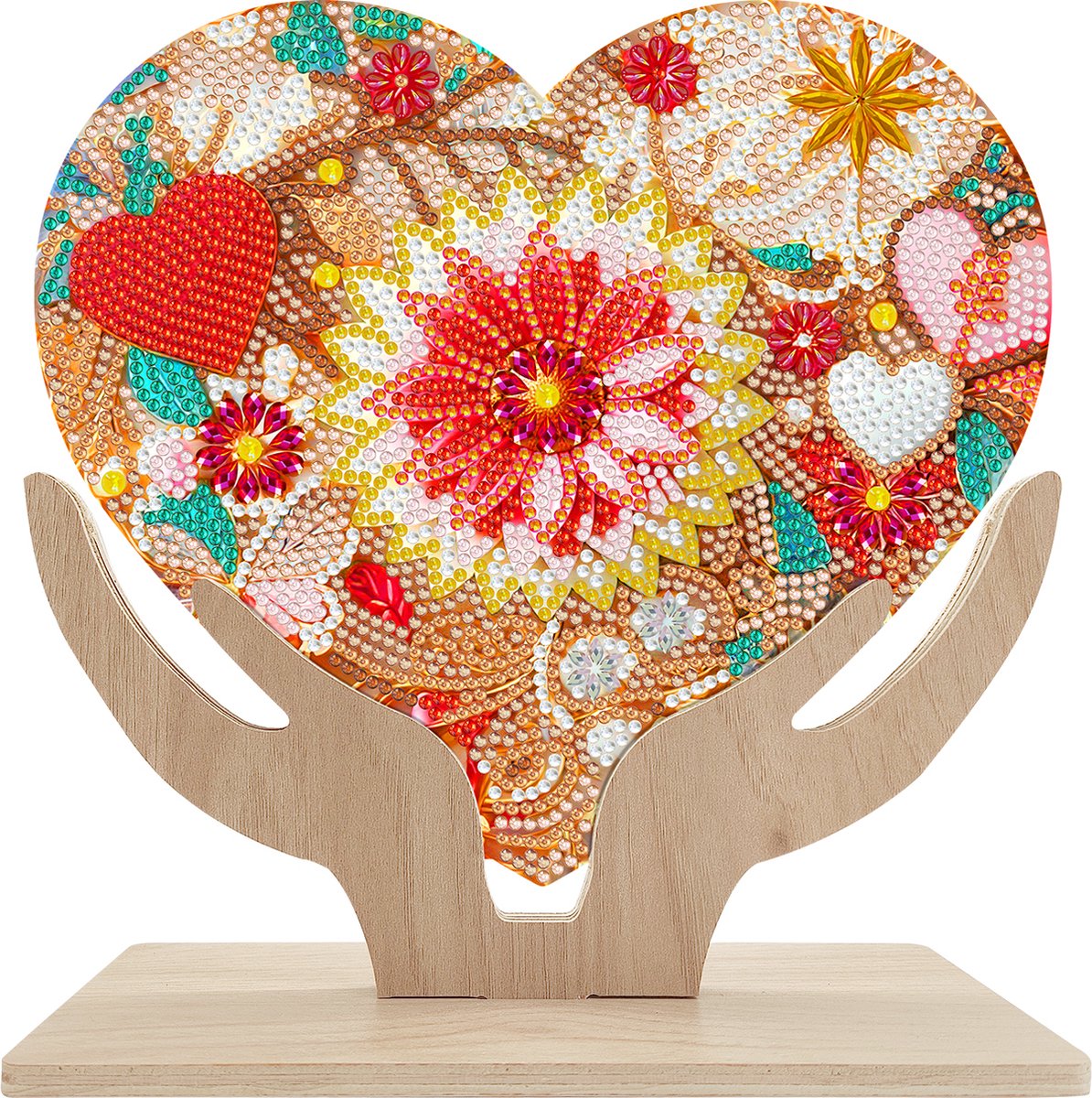 Adorzy Diamond Painting Hart Met Standaard – Diamond Painting Volwassenen – Diamond Painting Volledig Pakket