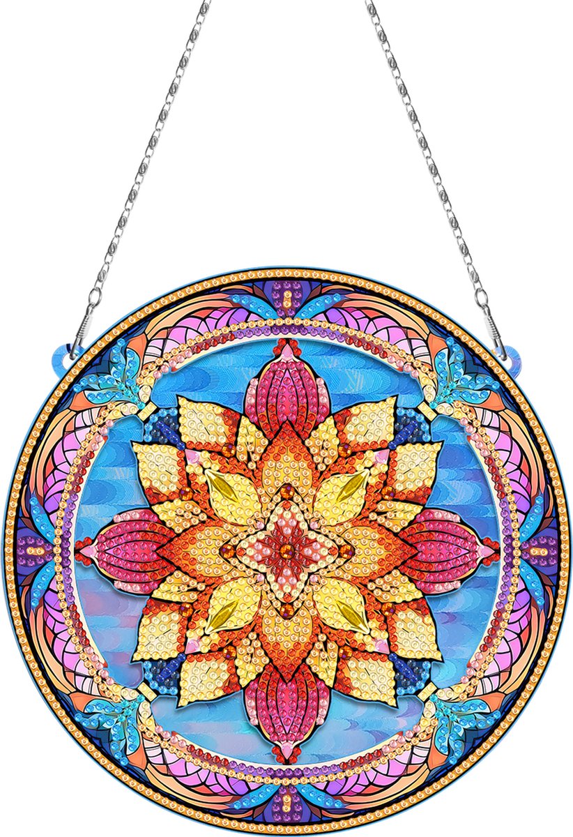 Adorzy Diamond Painting Zonnevanger Mandala - Diamond Painting Volwassenen – Diamond Painting Volledig Pakket - Diamond Painting Mandala