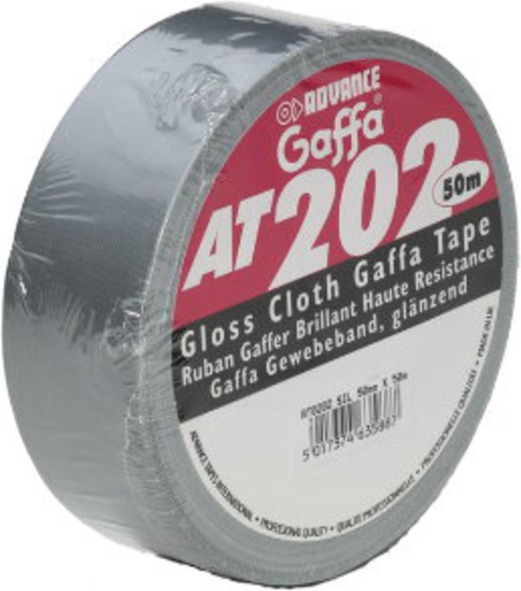 Advance AT 202 Gaffa Tape, zilver 50m lang, 50mm breed - Gaffa tape