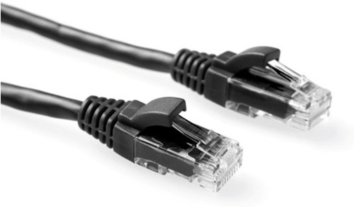 ACT 10m RJ-45 Cat6 UTP 10m Zwart netwerkkabel